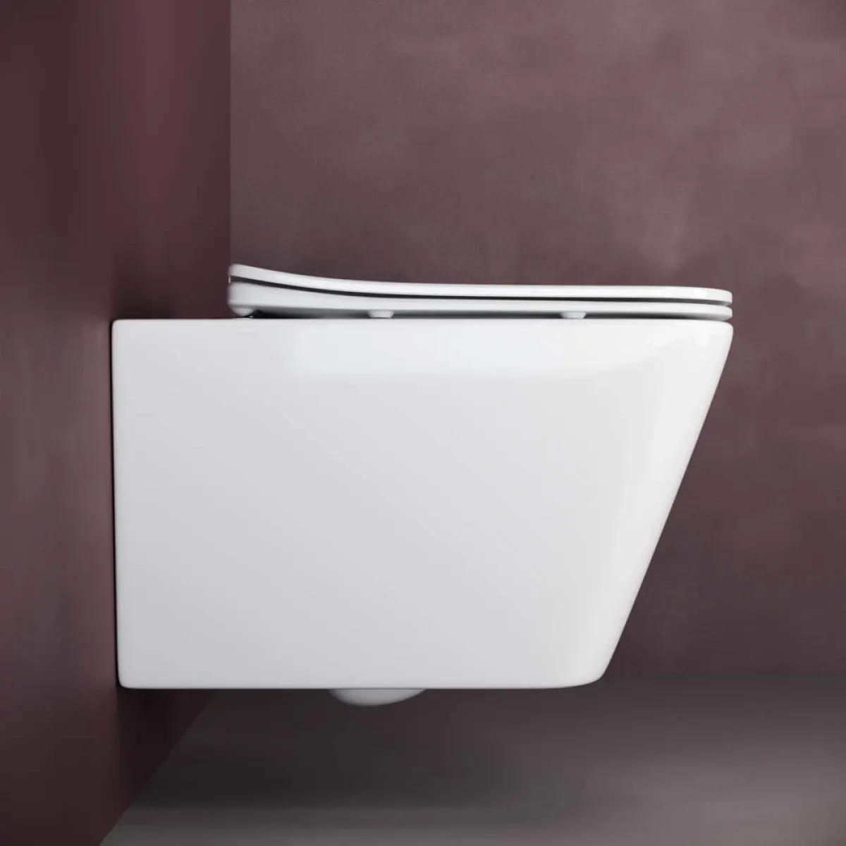 Унитаз подвесной Ceramica Nova Metric CN3007 безободковый, с сиденьем микролифт, белый