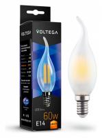 Лампа светодиодная Voltega свеча на ветру матовая (Candle wind matt) 6Вт E14 6Вт 2800K 7025