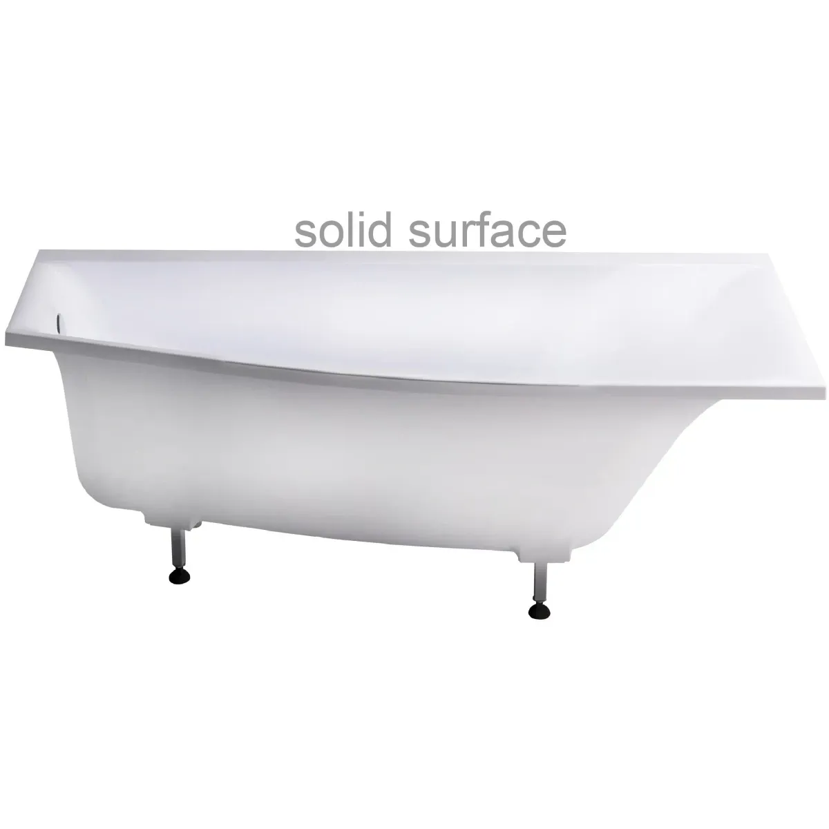 Ванна из литьевого мрамора Astra-Form Скат Solid Surface 01010083 170x75 см R, угловая, белый матовый