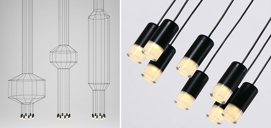 Подвесной светильник Imperiumloft Vibia Wireflow 40.1633