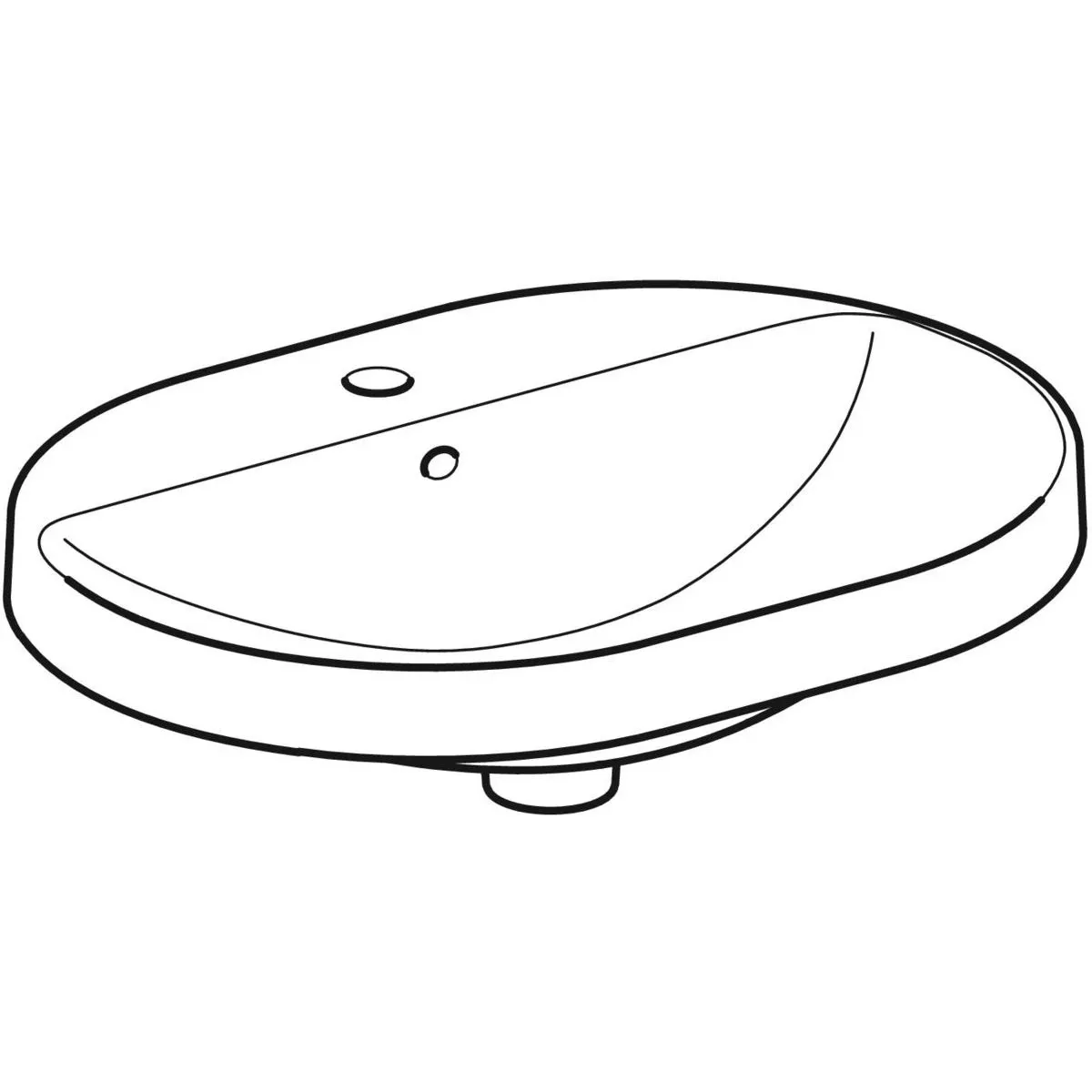 Раковина 60x45 см Geberit VariForm 500.732.01.2
