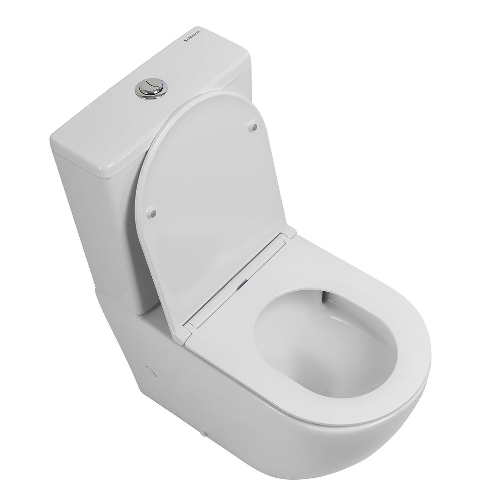 Унитаз-компакт безободковый со смывом TORNADO BelBagno SFERA-TOR BB2141CP-TOR с сиденьем BB870SC