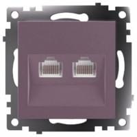 Розетка двойная Ethernet RJ-45 без рамки Stekker Катрин 50006