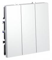 Выключатель трехклавишный без рамки Voltum S70 VLS030102