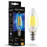 Лампа светодиодная Voltega свеча диммируемая (Candle dim) 5Вт E14 5Вт 3000K 7200