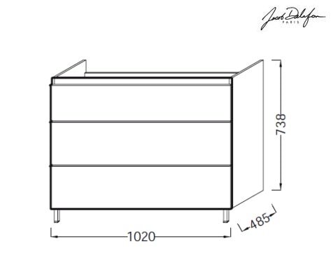 Тумба под раковину Jacob Delafon Odeon Up 102 EB994-N18 белый