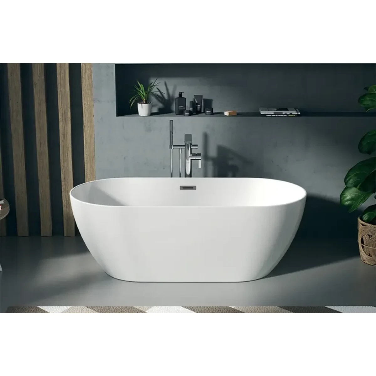 Акриловая ванна Ceruttispa D'Iseo CT7390 170x75 см, отдельностоящая, белый