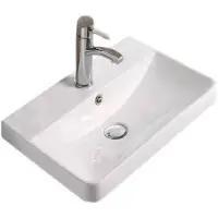 Раковина CeramaLux 9595-50 50,5x35 см, накладная, белый