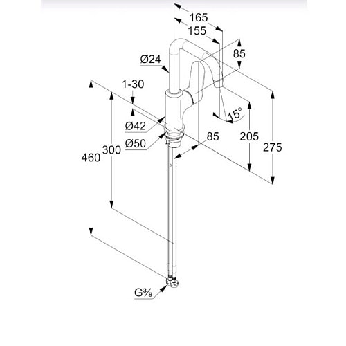 Смеситель для раковины Kludi X1 320280575