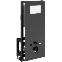 Инсталляция для унитаза WasserKRAFT Glan 66 66TLT.010.ME.BL.WM03 с кнопкой смыва, белый матовый