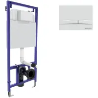 Инсталляция для унитаза Berges Novum F1 040250 с кнопкой смыва, белый глянец