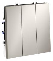 Выключатель трехклавишный без рамки Voltum S70 VLS030103