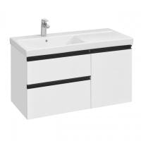 Тумба под раковину Roca Domi 100 левая A857477806 белый глянец