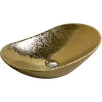 Раковина-чаша CeramaLux 7811АSJ 61,5x36 см, накладная, золотой
