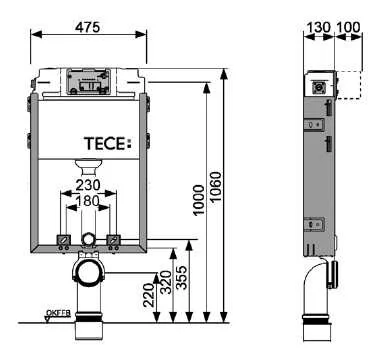 Бачок смывной TECE TECEbox 9370000 для подвесного унитаза