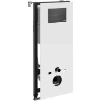 Инсталляция для унитаза WasserKRAFT Abens 20 20TLT.010.ME.WH.MB04 с кнопкой смыва, черный матовый