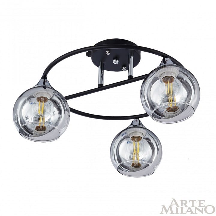 Потолочная люстра Arte Milano AMALFI-322403 322403/3 BK+CR