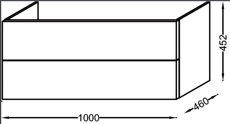 Тумба под раковину Jacob Delafon Vox 100 EB2075-R1-N18 Белый Блестящий