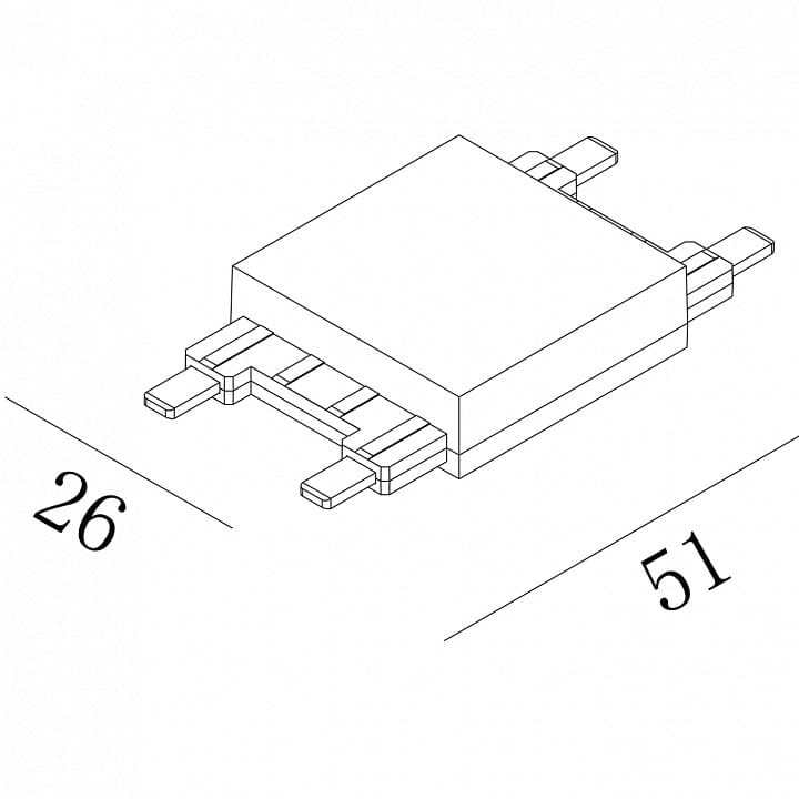 Соединитель линейный для треков SWG PRO SLIM CN-SLIM-WH-I