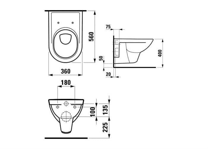 Подвесной унитаз Laufen Pro 8.2095.0.000.000.1
