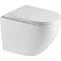 Унитаз подвесной Point Сатурн PN41901 безободковый, торнадо, с сиденьем микролифт, белый