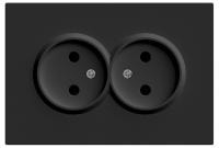 Розетка двойная без заземления и со шторкой без рамки Stekker RST16-5116-05 49851