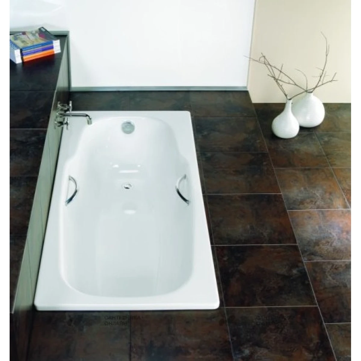 Ванна стальная BLB Atlantica HG B70J handles 170x80 см, с отверстиями под ручки, белый