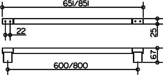 Полотенцедержатель Keuco Plan 85 14901370800 черный матовый