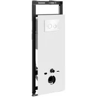 Инсталляция для унитаза WasserKRAFT Salm 27 27TLT.010.ME.WH.WH01 с кнопкой смыва, белый/хром/белый