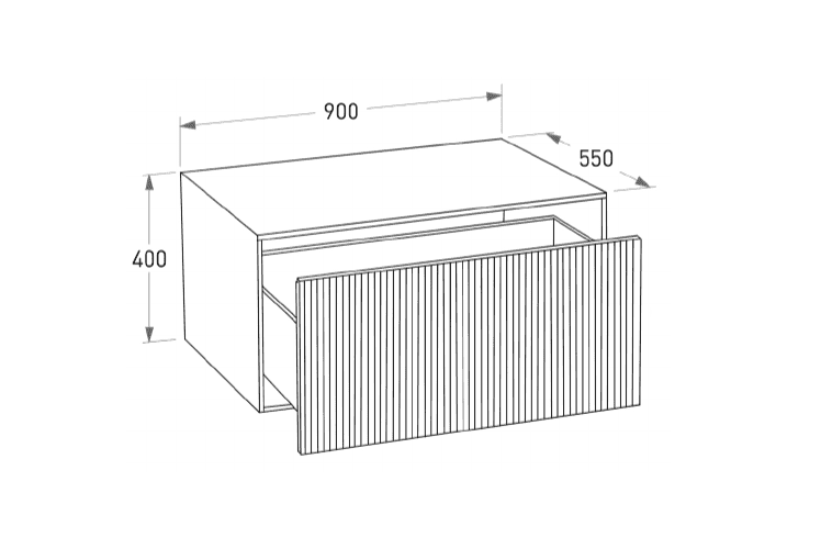 Тумба Salini Armonia 90 27A.1.900.400.01.0 сталь