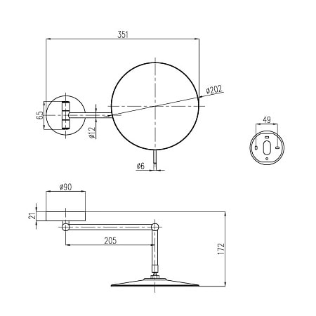 Зеркало косметическое Villeroy&Boch Elements – Tender 35,1 TVA15101700061