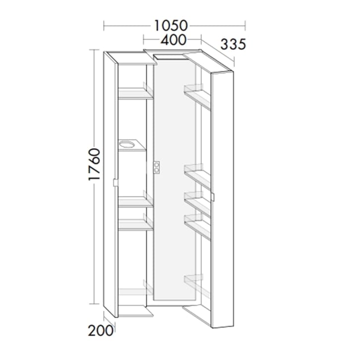 Пенал Burgbad Sys30 105 HSHD040464 белый глянцевый