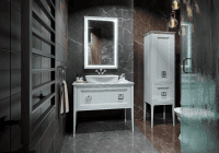 Тумба с раковиной Bagno Piu Neo 80 матовая лагуна/белый