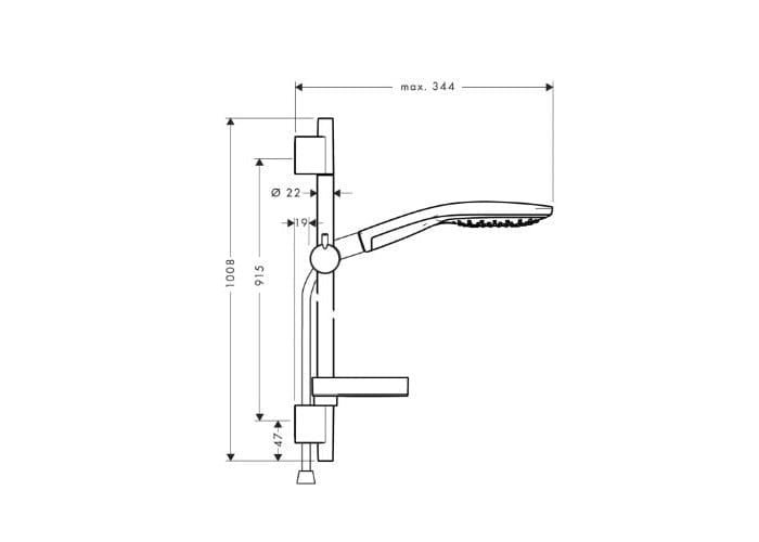 Душевой гарнитур hansgrohe Raindance Select S150 3 jet/ Unica'S Puro 27803400