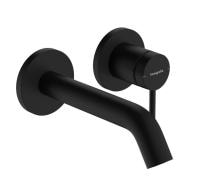 Смеситель для раковины hansgrohe Tecturis S 73350670 с донным клапаном черный матовый