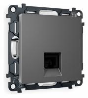 Розетка Ethernet RJ-45 и со шторками без рамки Ambrella Volt Quant MA662010