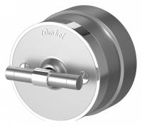 Выключатель одноклавишный с корпусом Werkel Vintage (серебро матовый/хром) W5812054