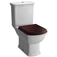 Унитаз-компакт Vitra Serenada 9722B003-7204 с деревянным сиденьем, белый