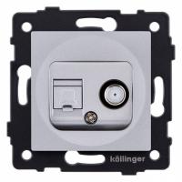 ТВ-розетка и SAT-розетка оконечная без рамки Kollinger  REA-022GY