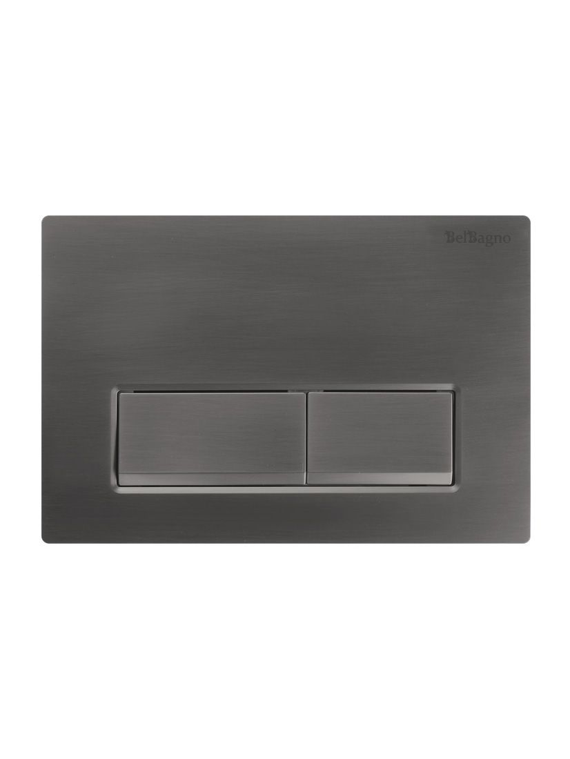Кнопка смыва BelBagno BB-15R-GM, оружейная сталь
