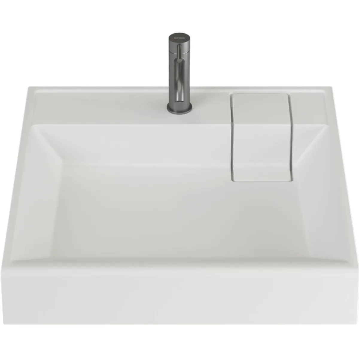 Раковина Ceramicanova Quattro CN0101 60x60 см, над стиральной машиной, с кронштейнами, белый