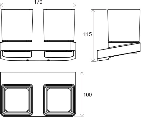 Держатель с двумя стаканами Ravak 10° TD 220.00 X07P322