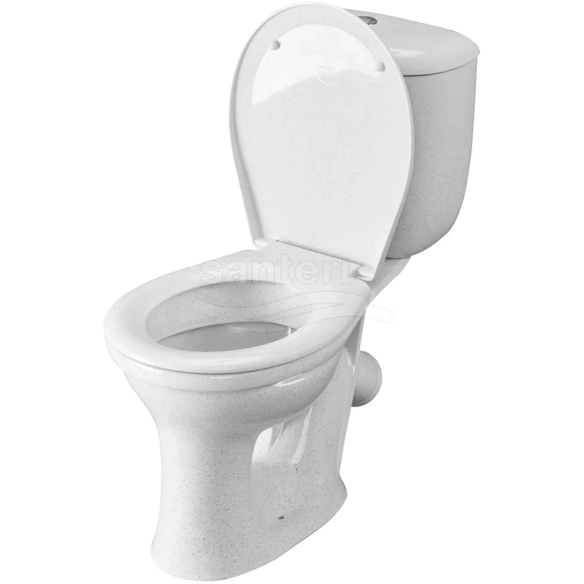 Унитаз-компакт Santeri Victoria 1.P301.6.S01.00B.F (4607143311299) косой выпуск, с сиденьем, крап на белом