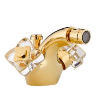 Смеситель для биде THG Ptale de Cristal clair liser dor U6E.F01.3202 золото