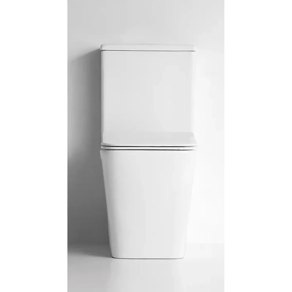 Унитаз-компакт CeramaLux 2170AXMW безободковый, с сиденьем микролифт, белый матовый