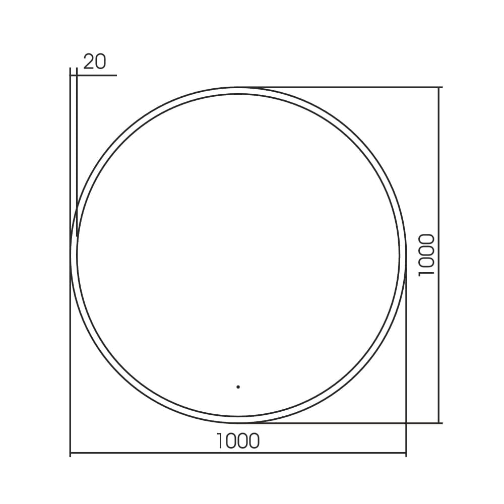 Зеркало с подсветкой Abber Mond AG6204SCGL-1.0 золото