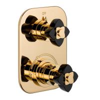 Смеситель для душа THG Ptale de Cristal noir U6D.F01.5500BE золото