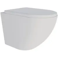 Унитаз подвесной Veconi Tondo VCN1-52T безободковый, торнадо, с сиденьем микролифт, белый