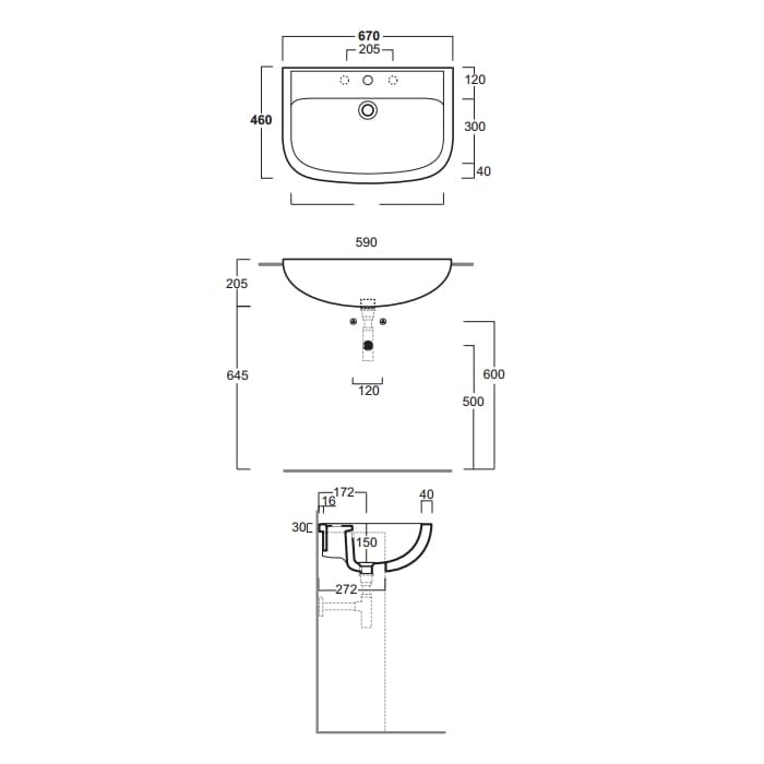 Раковина Simas Top E Lavabi D'Arredo 67 S57 bi*1
