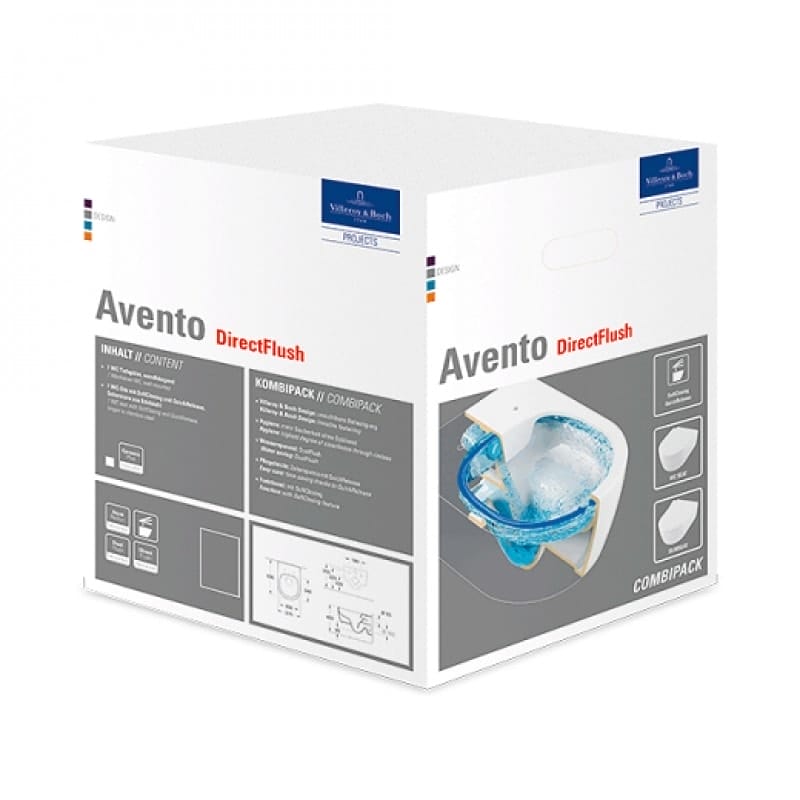 Унитаз подвесной Villeroy&Boch Avento Plus 5656HRR1 с сиденьем микролифт
